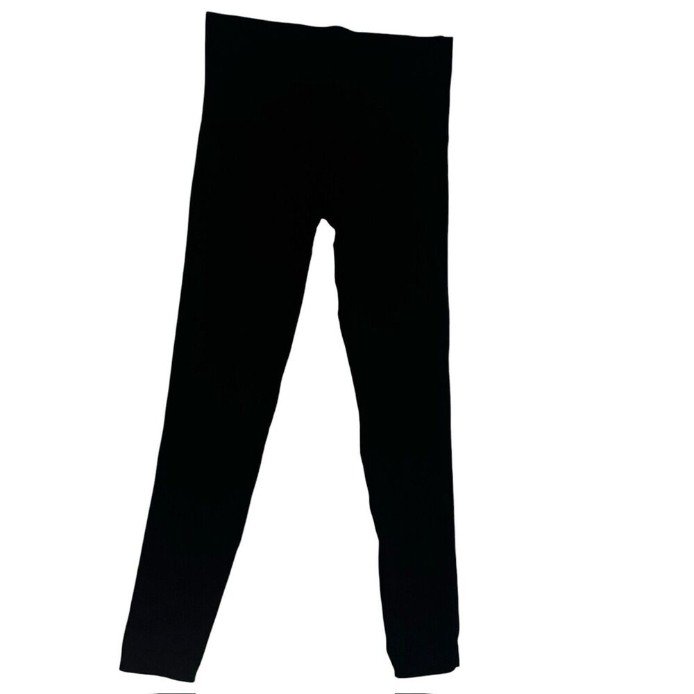 Spanx Black Thick Leggings Womens Medium Seamless Compression Slimming